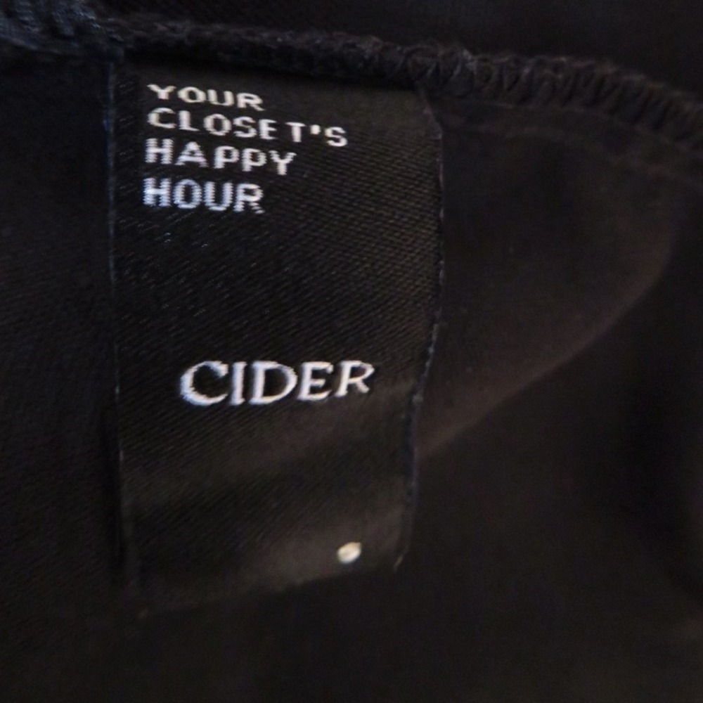 Cider Tired Look S Black Maxi Skirt Adapts to your Shape Ruffle Hem Side Slit - Picture 10 of 10